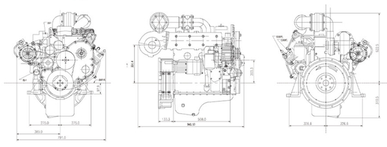 기계공 펌프 방폭 엔진 70KW/95hp 공통 레일 디젤 엔진